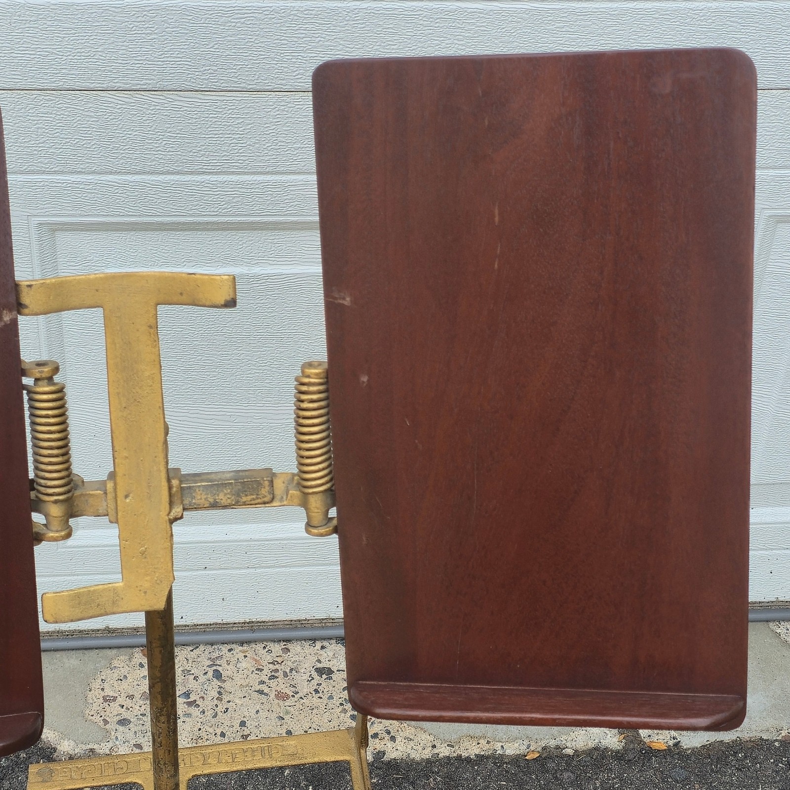 Antique Giffen & Giffen Chicago Brass & Wood Bible Book Music Stand