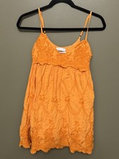 Urban Outfitters Mini Embroidery Tangerine Color Dress Boho/whimsical Size Xs