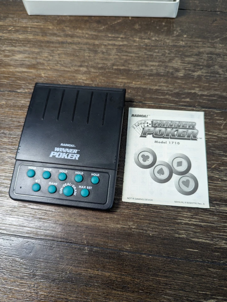 RADICA Winner Poker Model 1710 Handheld Electronic Video Game Tested - Image 3 of 4