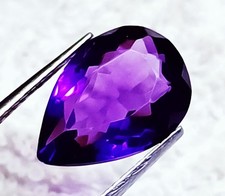Natural Violet Amethyst 7.30 Ct Pear Shape Loose Gemstones Certified