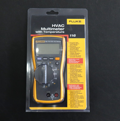 Fluke 116 HVAC True RMS Digital Multimeter with Temperature - NEW!