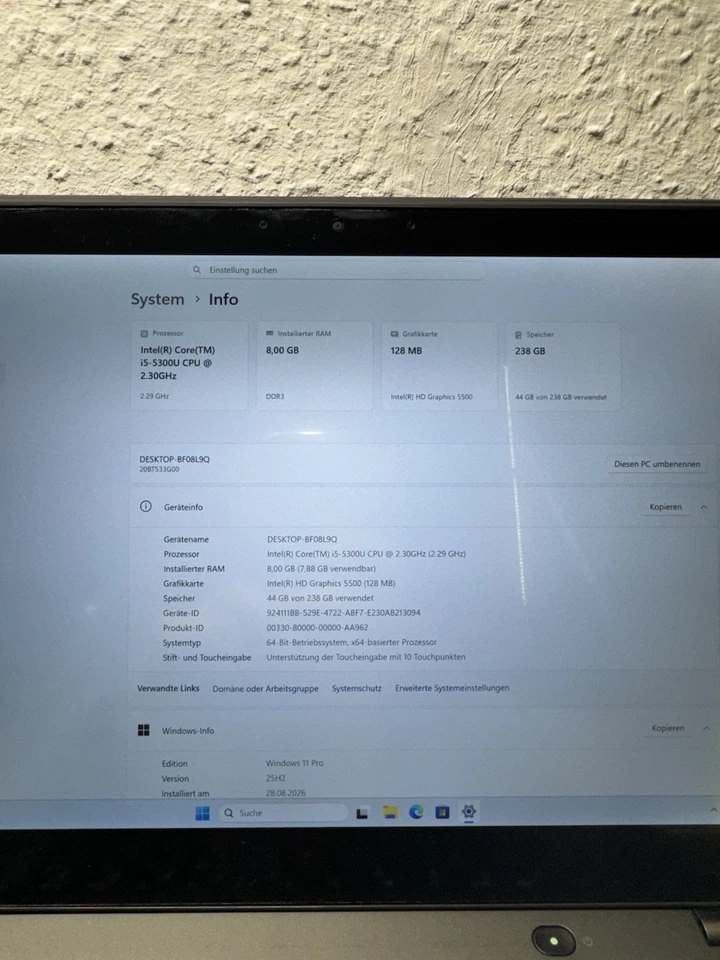 Lenovo ThinkPad X1 Carbon G3 · i5-5300U · 8GB · 256GB, Foto 3 von 5