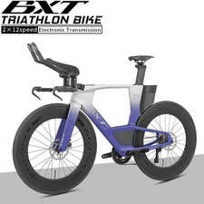 BXT 2026 Nueva Bicicleta de Triatlón TT Bicicleta de Carretera 2x12s Freno de Disco Carbono Bicicleta de Triatlón