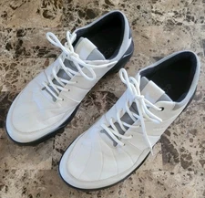 ECCO Men's Strike Racer Golf Shoes - EU Size 43 Wide Soft Spike Wh/Bla 