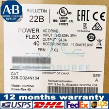 Allen-Bradley 22B-D024N104 PowerFlex 40 11 kW 15 HP AC Drive NEW