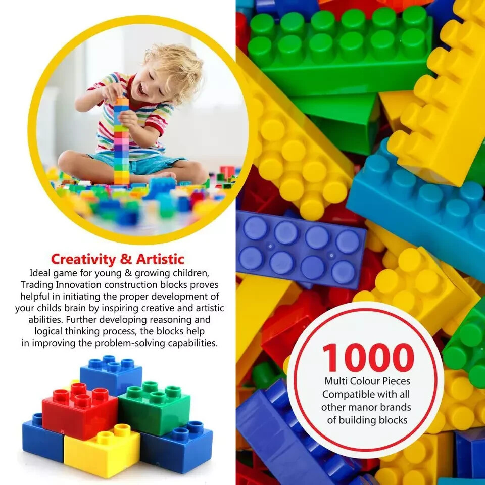 1000 Piece Building Bricks Blocks Construction Creative Toy