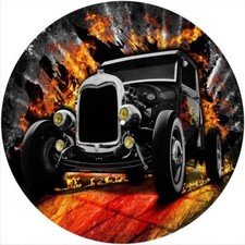 Slipmat Scratch Pad Felt for any 12" Turntable LP DJ Record Player HOT ROD CAR