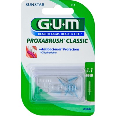 GUM Proxabrush Classic Ersatzbürsten 1,1 mm 8 Stück Tanne