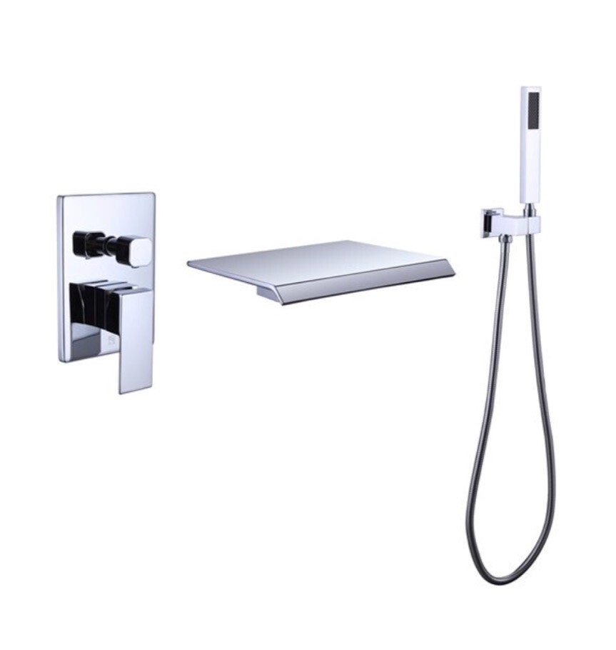 TrustMade Pressure-Balance Waterfall Single Handle Tub Faucet TMWMTFLYJ-2W01CP