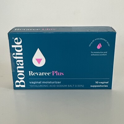 Bonafide Revaree Vaginal Moisturizer 10 Vaginal Suppositories Exp 2028