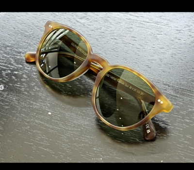 OLIVER PEOPLES DESMON SUN 48mm Semi-Matte LBR /Green MSRP$545