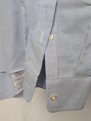 Lands End Herren bügelfrei Oxford Hemd klassisch blau 16 34 - Bild 4 von 8