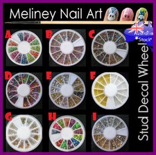 Nail Art Stud Metallic Beads Decal Wheel Decoration Metal Slice Silver Gold Neon