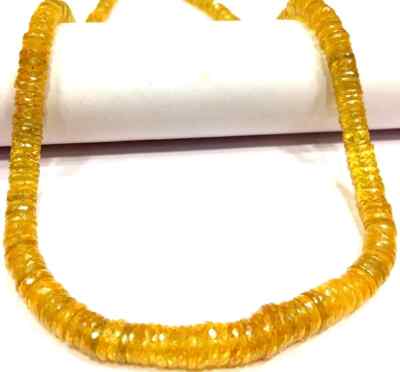 AAAA++QUALITY Extremely Beautiful Yellow Beads Faceted Tyre Cut Sparkling Beads.