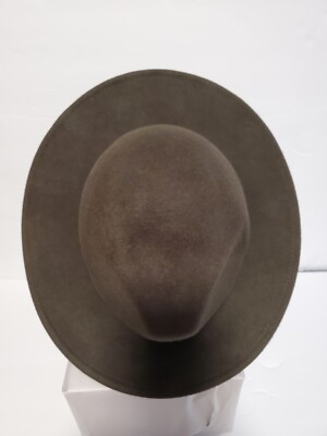 Free People Dark Green Wool Felt Hat Leather Band Wyeth  display picture 3