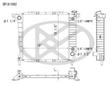 Radiator Koyo A1062 fits 1985 Ford Ranger