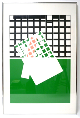 #ad quot;Refracted Memoryquot; Op Art Serigraph John Henry MS Vasarely Gestalt Style HBCU $225.00