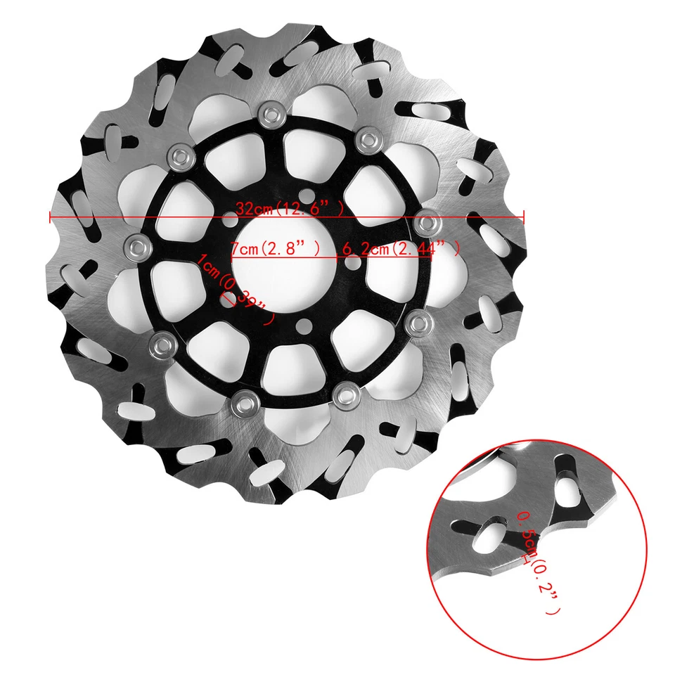 Front Brake Disc Rotors Fit For Suzuki GSXR600 GSXR750 GSXR1000 GSX1300 GSX1400 Foto 2 de 4