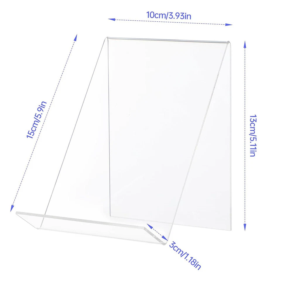 Soporte para libros de acrílico sin repisa 5 piezas para mostrar imágenes, libros, obras de arte Foto 2 de 4