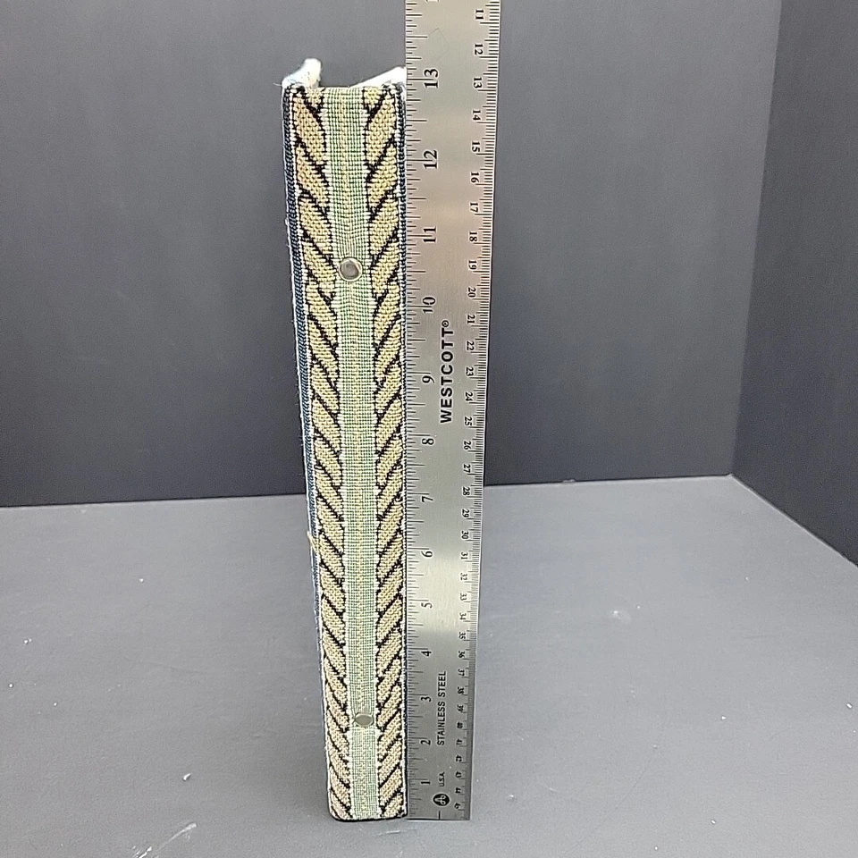 Álbum de fotos vintage bordado a punta de aguja USN Marina de los Estados Unidos 15 insertos raro Foto 4 de 4