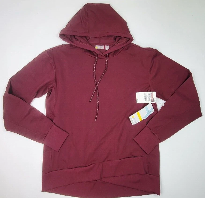 Zella Womens Hoodie Active Live in XS RED Pullover Pockets Casual Athletic