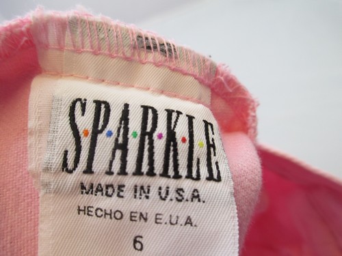 Vintage Little Girls Pink Shorts USA Made Sz 6 Cotton - Picture 6 of 9
