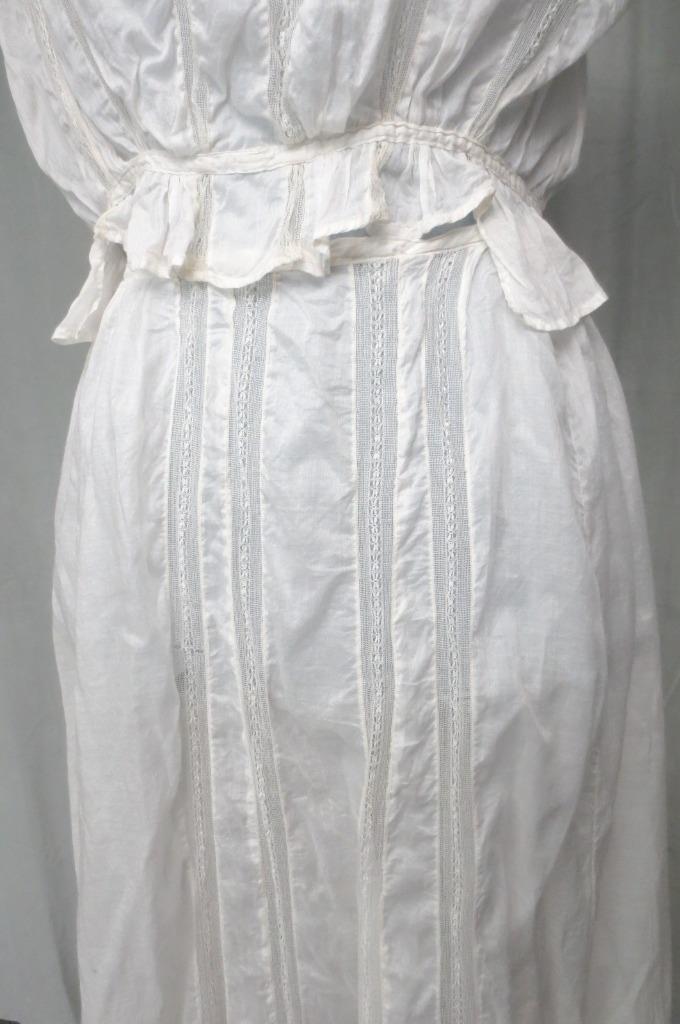 Antique Victorian Camisole & Petticoat White Cott… - image 3