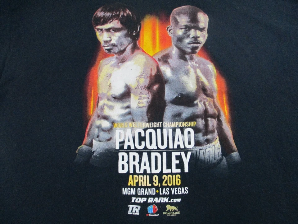 Manny Pacquiao vs Timothy Bradley 2016 Boxing T Shirt Mens Size 2XL Las Vegas - Image 2 of 4