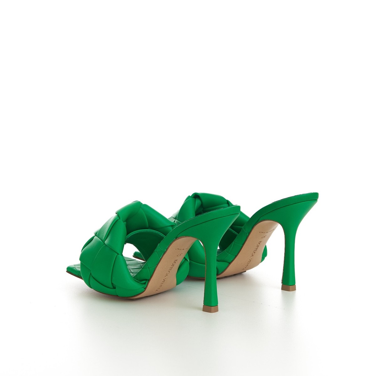 BOTTEGA VENETA 1500$ Lido Sandals Mules - High Heel, Grass Green