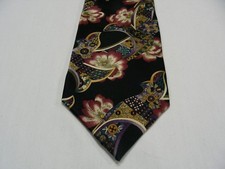 COCKTAIL COLLECTION - ABSTRACT FLORAL - VINTAGE MADE IN USA 100% SILK NECK TIE!