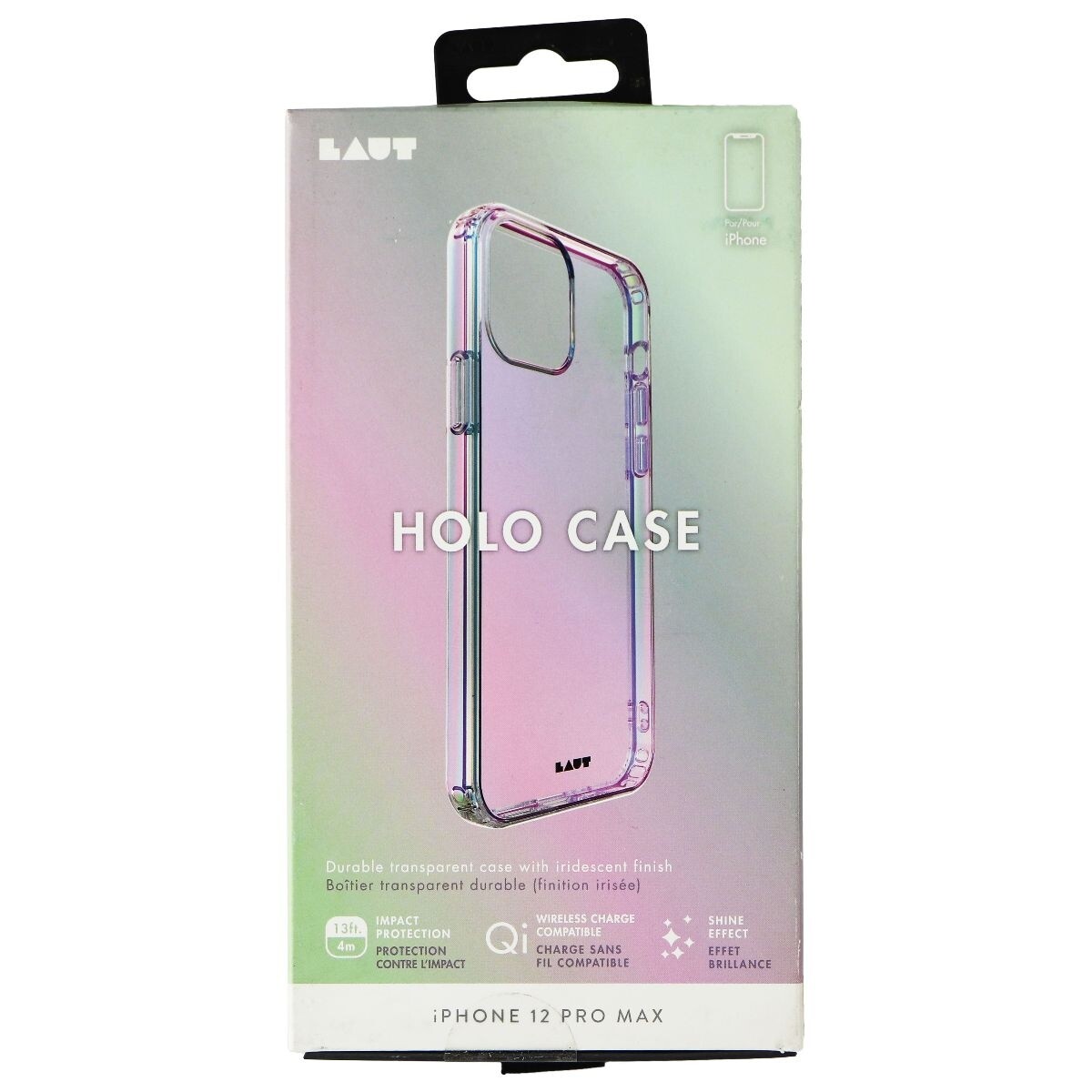 LAUT Holo Series Case for Apple iPhone 12 Pro Max Pearl Transparent
