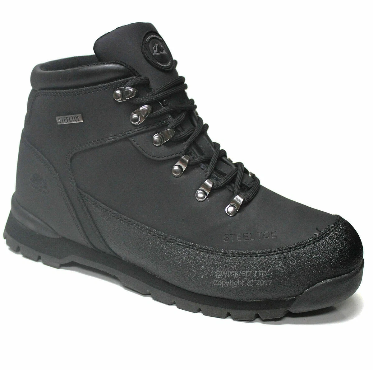 NEW MENS GROUNDWORK SAFETY STEEL TOE CAP WORK HIKING BOOTS SHOES