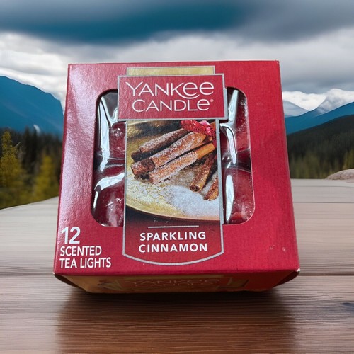 🔥 Beautiful Yankee Candle 12 Scented Tea Light Box Candles SPARKLING