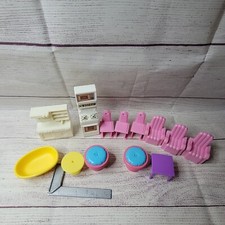 Misc small doll furniture and kitchen accessories