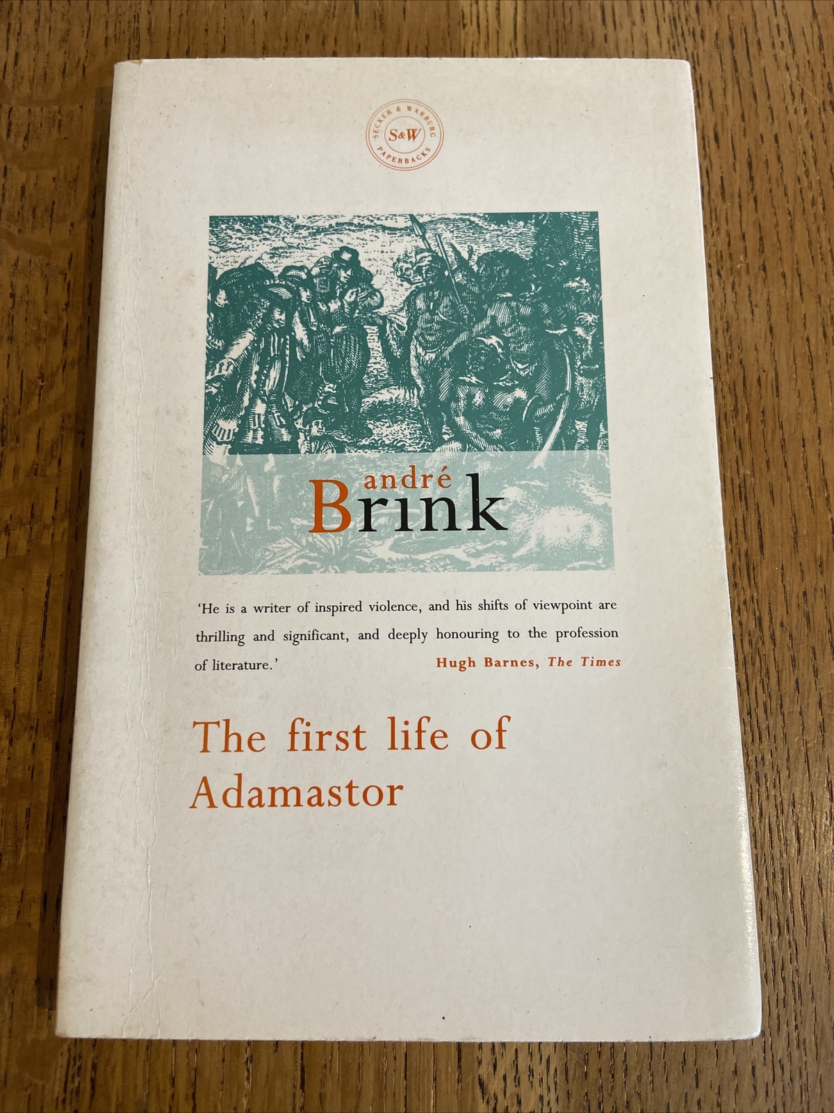 The First Life of Adamastor by Andre Brink 1993 UK 1st/1st PBO Secker & Warburg