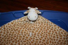 Angel Dear GIRAFFE Security Blanket Brown Tan Soft Velour Plush Baby Lovey