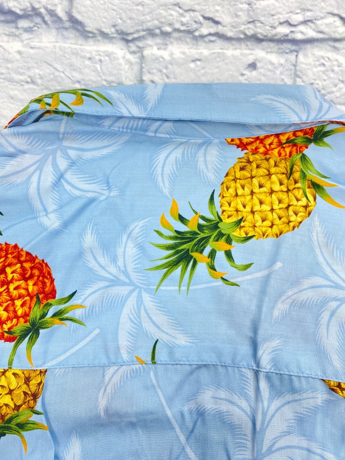 VTG Paradise Found Hawaiian Camp Shirt Pineapples and Palm Trees Sz 2XL
