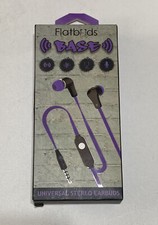 Flatbirds Base Universal Stereo Earbuds Purple Silicon Earbuds New