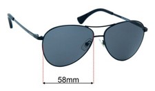SFx Replacement Sunglass Lenses fits Ralph Lauren RA4130 - 58mm Wide
