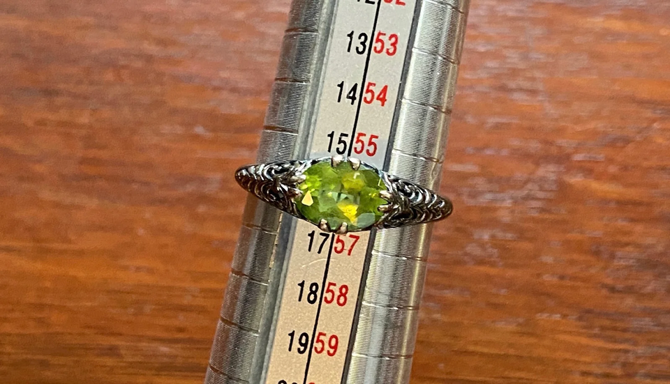 Designer CNA Sterling Silver 925 Peridot Ring Sz 7.75 | eBay