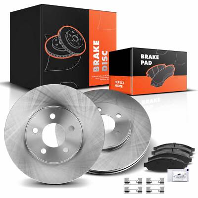 Front Disc Brake Rotors & Brake Pads for Ford Crown Victoria Lincoln Town Car