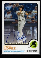 DARIEL LOPEZ  MARAUDERS  AUTO  2022 TOPPS HERITAGE MINORS #ROA-DL