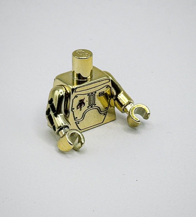Lego Chrome Gold Plated Mandalorian Boba Jango Fett Star Wars Mini