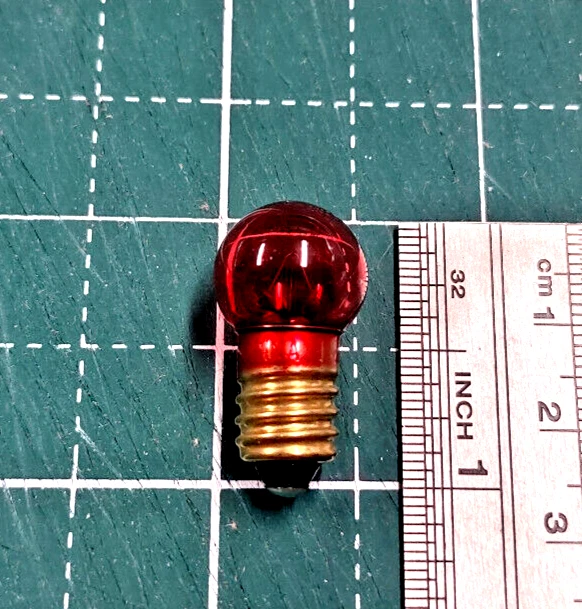 1 NEW #432 18V Clear Red Bulb (AKA 432CR, 432-301, 28-6)Repair Parts For Lionel  - Image 2 of 2