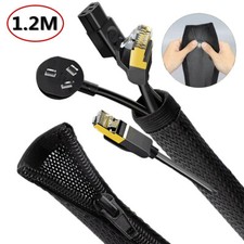 Cable Management Organizer Zipper Cable Cord Wire Cover Hider Sleeves For Home