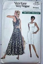 Vogue Pattern 7718 Dress Sundress Very Easy 1...