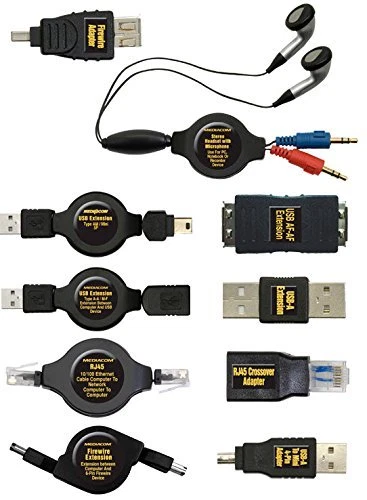 Mediacom Travel Connectivity Kit Nero cavo USB Kit con USB FiREWIRE RJ11 e RJ45 - Immagine 2 di 2
