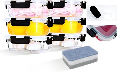 Meal Prep Boxen aus Glas   Auslaufsichere Gefriergeeignete Behälter mit Deckel