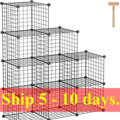 C&AHOME Wire Cube Storage, 9-Cube Organizer Metal, Wire C Grids Storage, Storage