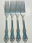 Lot of 4 International Sterling Wild Rose Silver Fork 7.5 inches 51 grams Set